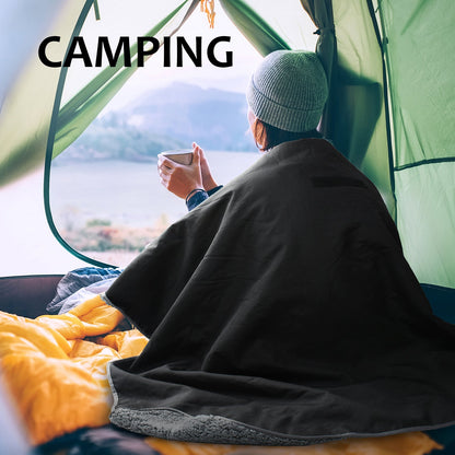 Outdoors Waterproof Throw Blanket for Trip, 66”x 90”