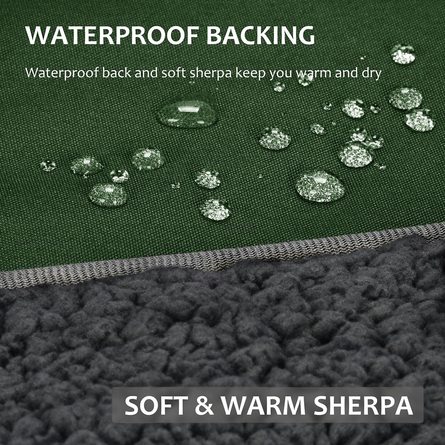 Outdoors Waterproof Throw Blanket for Trip, 66”x 90”