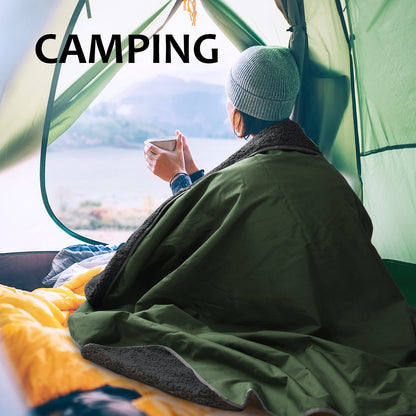 Outdoors Waterproof Throw Blanket for Trip, 66”x 90”