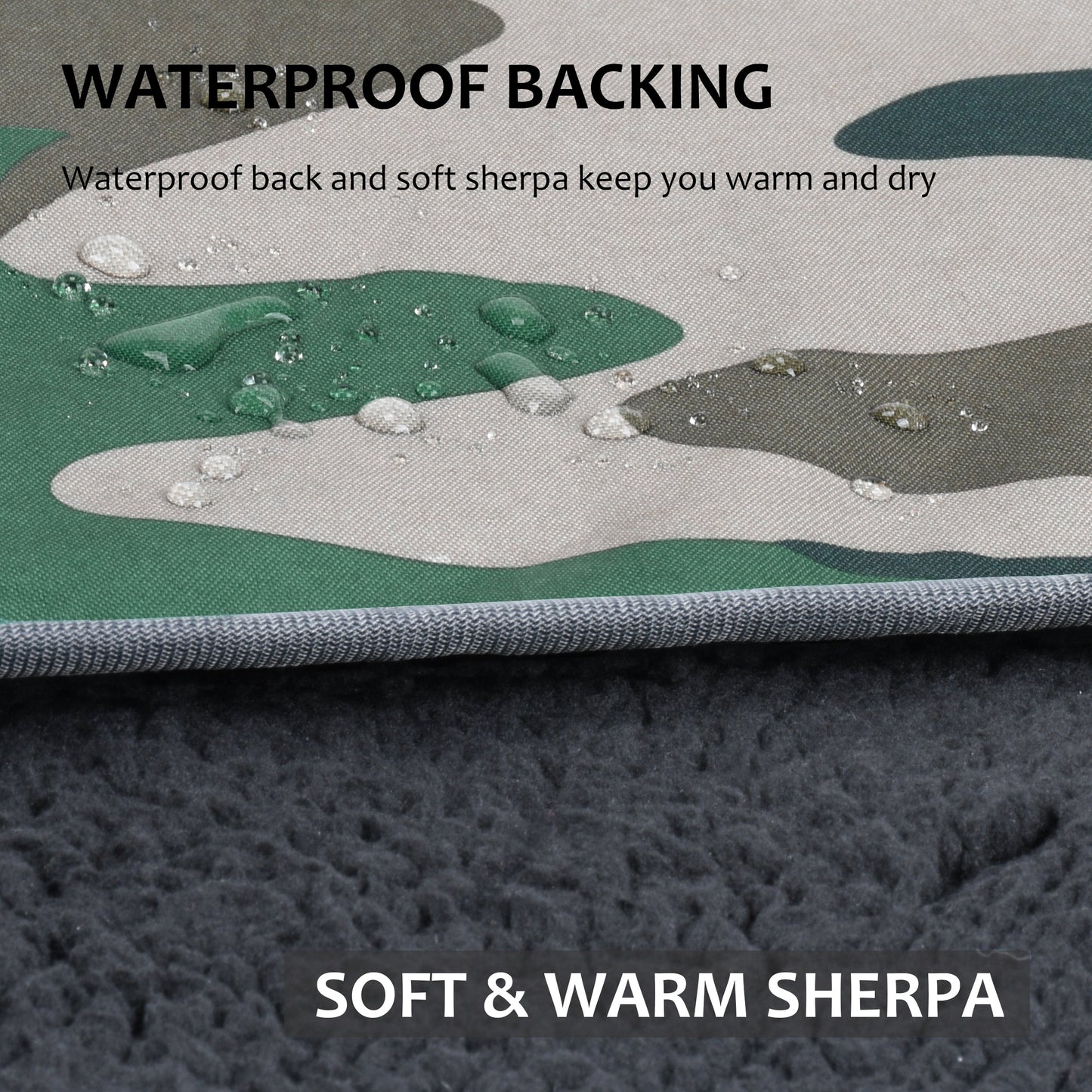 Outdoors Waterproof Throw Blanket for Travel 51”x 59”