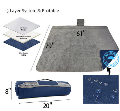 Tirrinia Large Couple Blanket Waterproof 59''*79''
