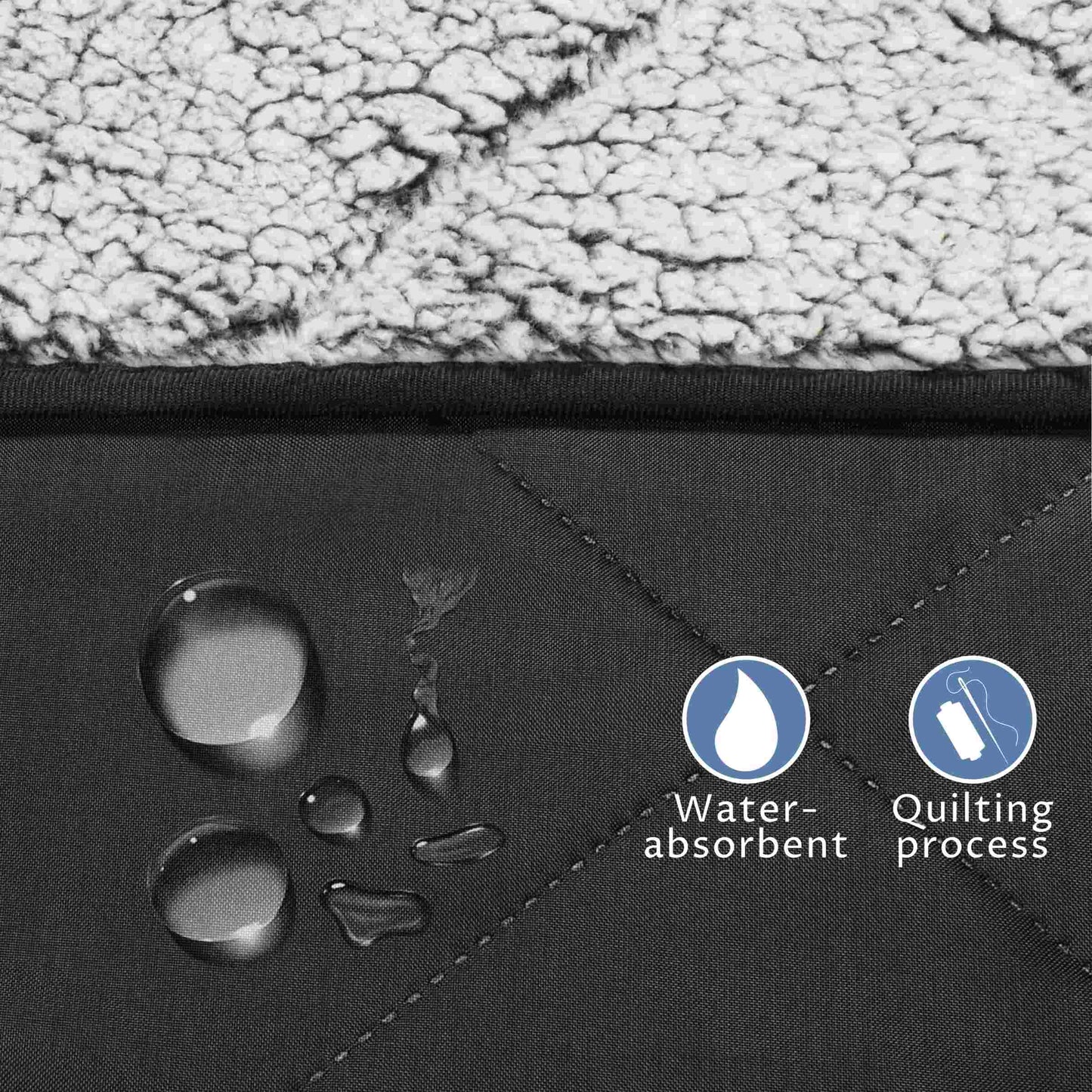 Waterproof Oxford & Plush Outdoor Down Blanket with Sherpa Lining, 60'' x 80''