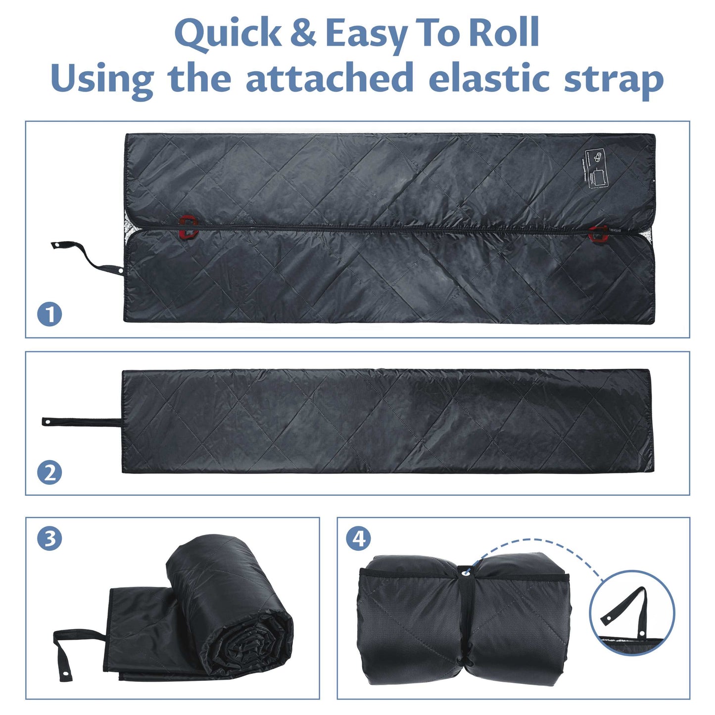 Waterproof Oxford & Plush Outdoor Down Blanket with Sherpa Lining, 60'' x 80''