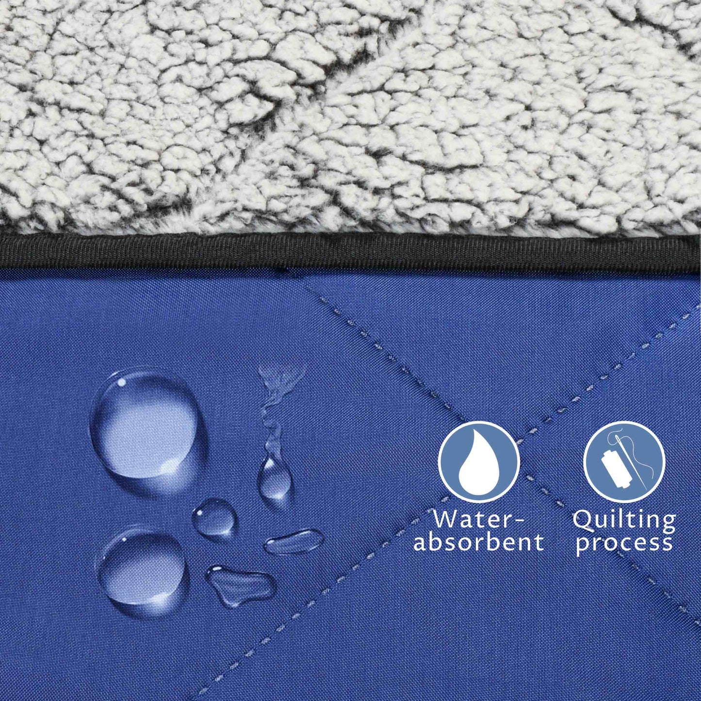 Waterproof Oxford & Plush Outdoor Down Blanket with Sherpa Lining, 60'' x 80''