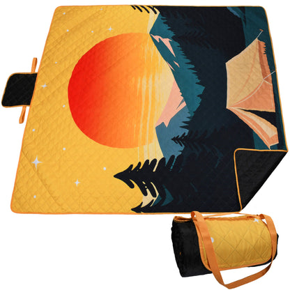 Tirrinia Waterproof Beach Blanket – Sandproof Outdoor Picnic & Camping Mat (70" × 80")