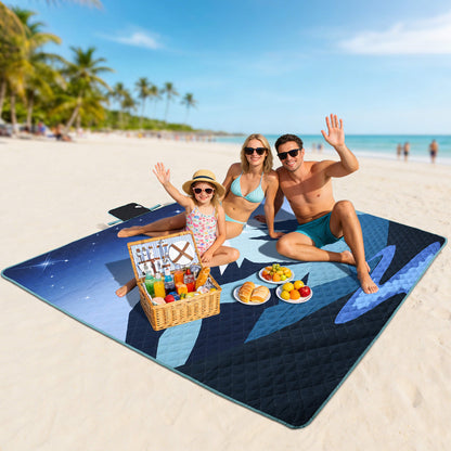 Tirrinia Waterproof Beach Blanket – Sandproof Outdoor Picnic & Camping Mat (70" × 80")