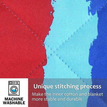 Quality Large Picnic Blanket 70" X 80" with USA Pattern Design