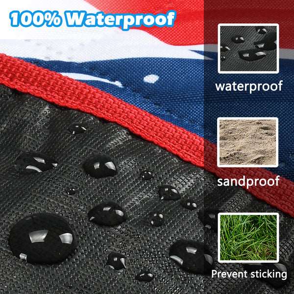 Quality Large Picnic Blanket 70" X 80" with USA Pattern Design