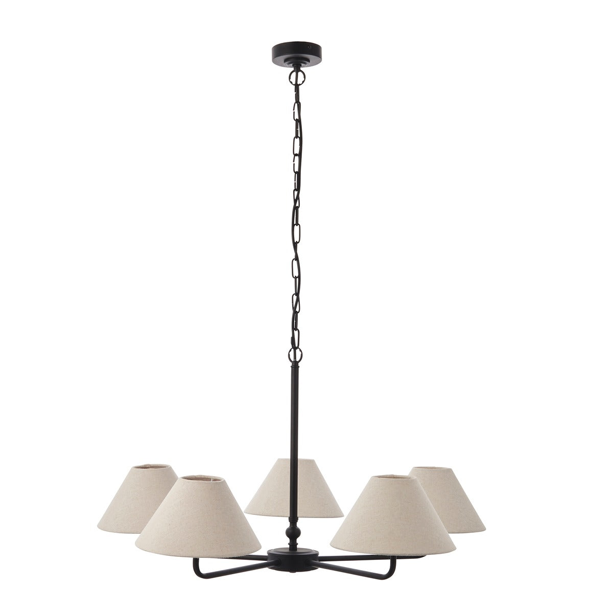 Lille 5 Pendant Light - Matte Black