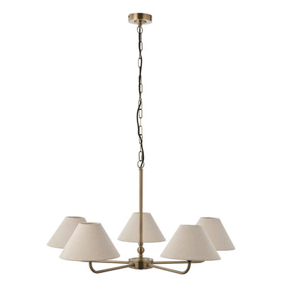 Lille 5 Pendant Light - Antique Brass