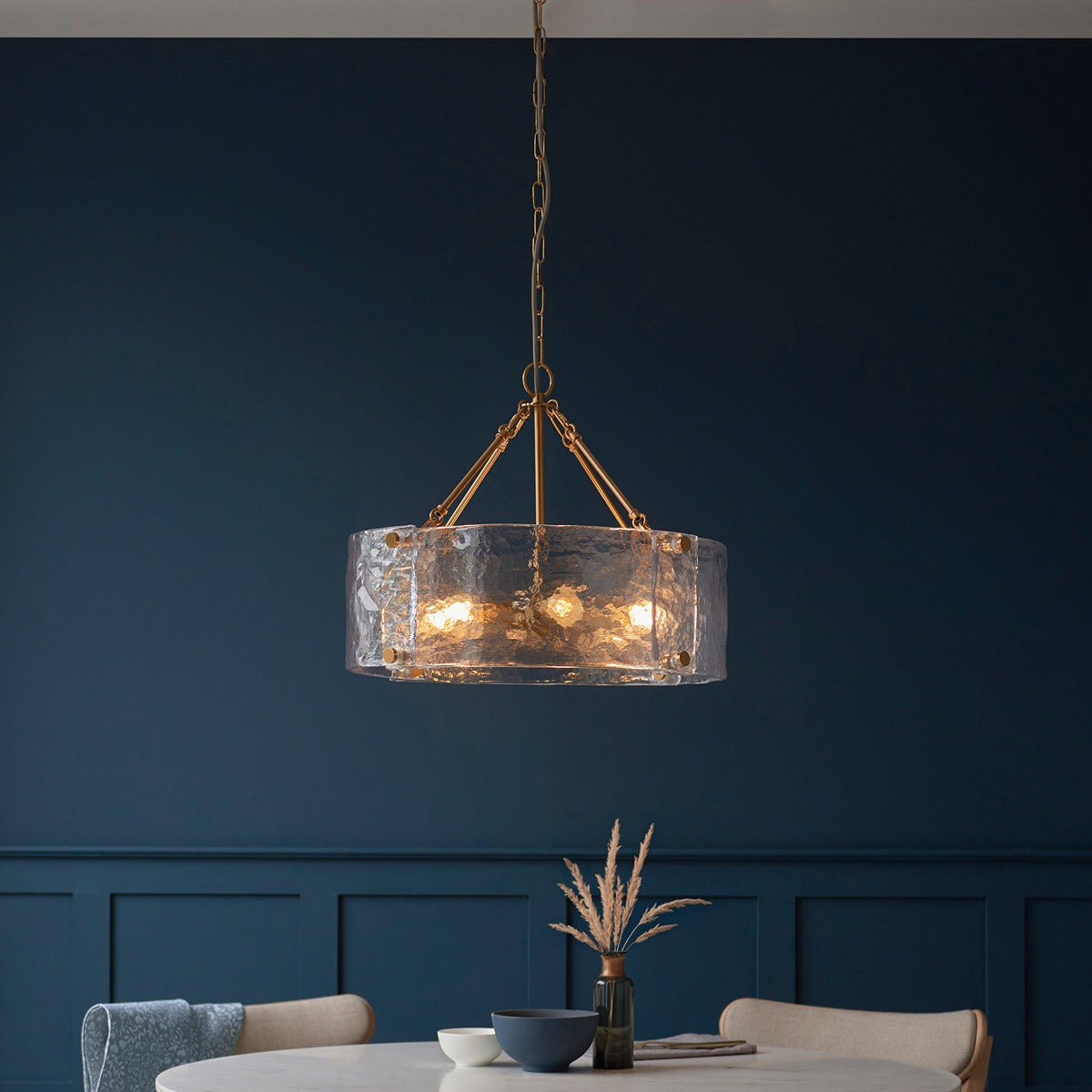 Keller 6 Pendant Light - Brushed Aged Brass