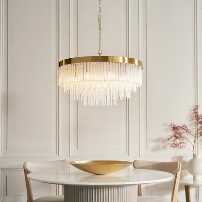 Anistoria Grand 9 Pendant Light - Brushed Aged Brass