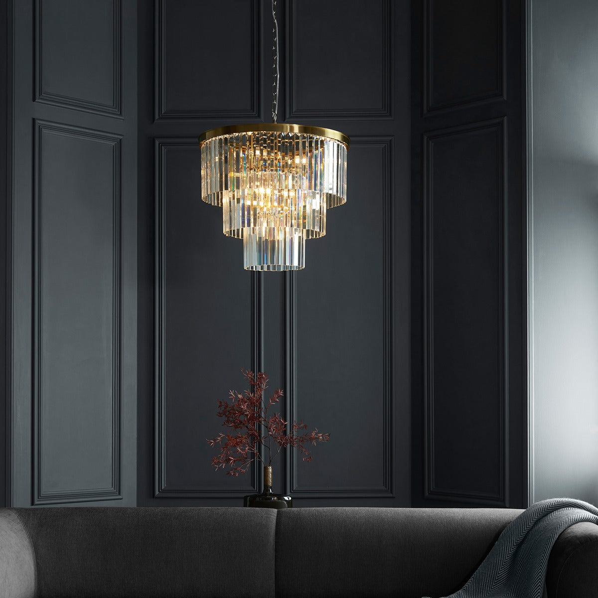 Conaston 7 Pendant Light - Brushed Aged Brass
