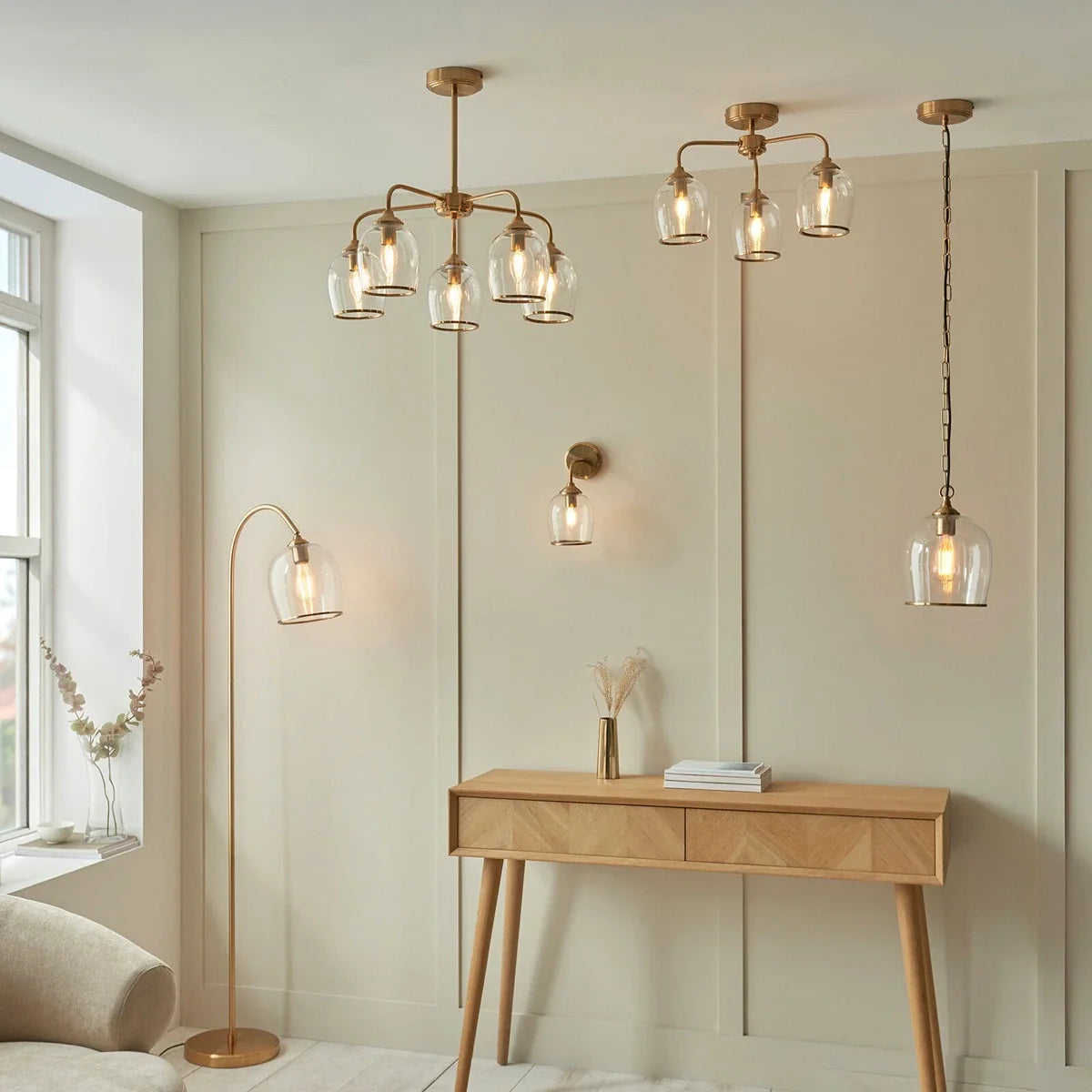 Ashcroft Ceiling 3 Light - Brushed Aged Brass