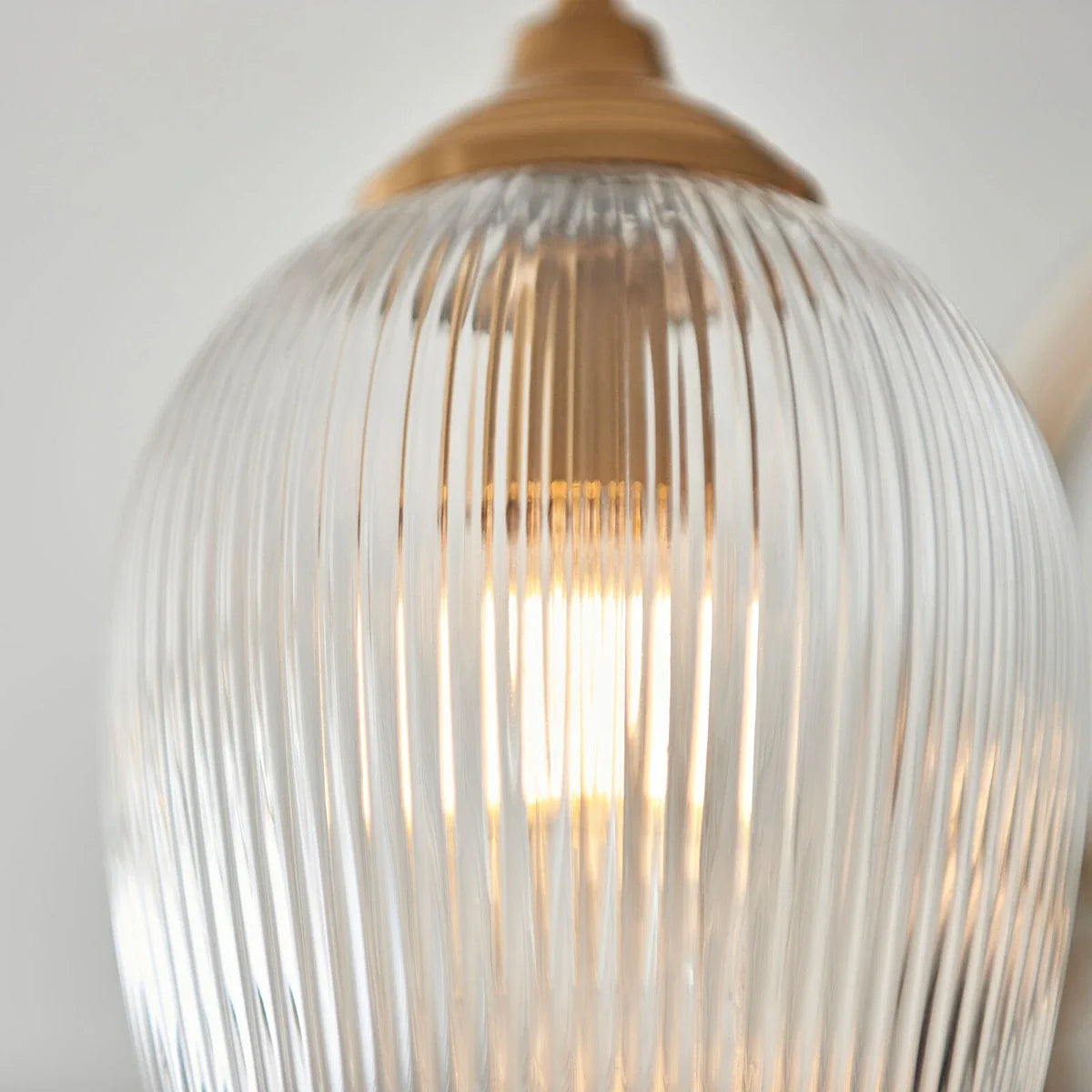 Ashcroft Ribbed Ceiling 3 Light - Brushed Aged Brass