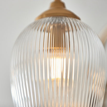 Ashcroft Ribbed Ceiling 3 Light - Brushed Aged Brass