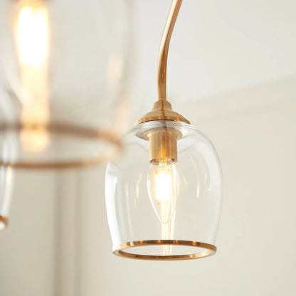 Ashcroft 5 Pendant Light - Brushed Aged Brass