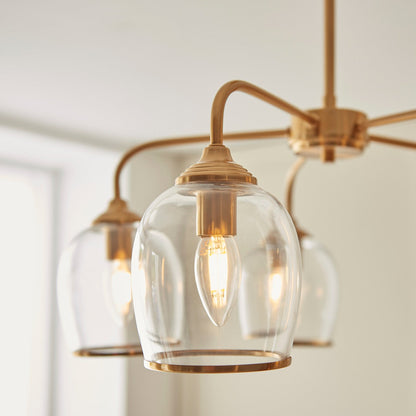 Ashcroft 5 Pendant Light - Brushed Aged Brass