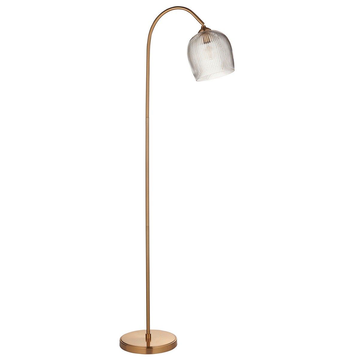 Ashcroft Ribbed Floor Lamp - Brushed Aged Brass