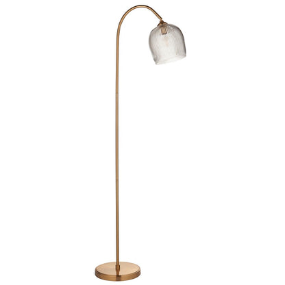 Ashcroft Ribbed Floor Lamp - Brushed Aged Brass