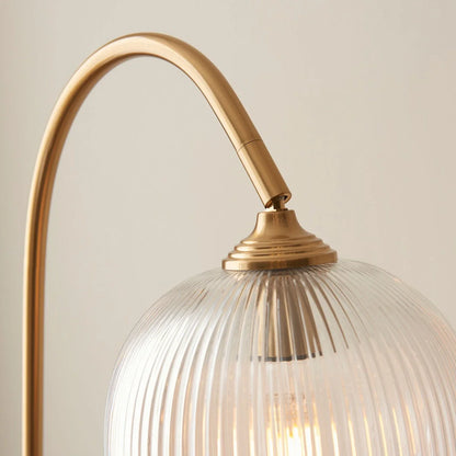 Ashcroft Ribbed Floor Lamp - Brushed Aged Brass