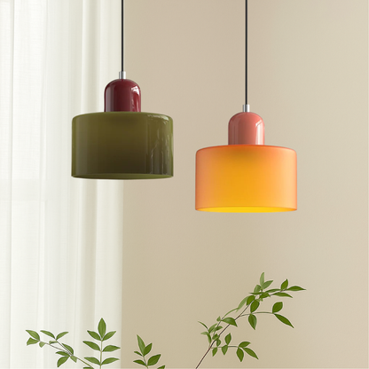 LumyHome | Coloured glass Bauhaus pendant light