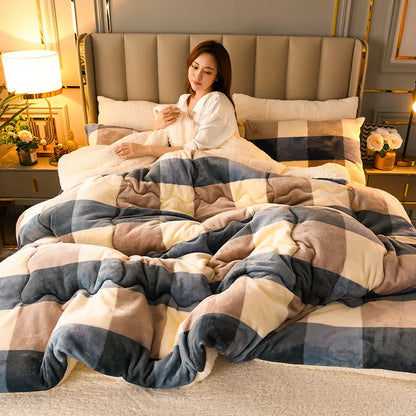 Sherpa Blanket with Quilted Core