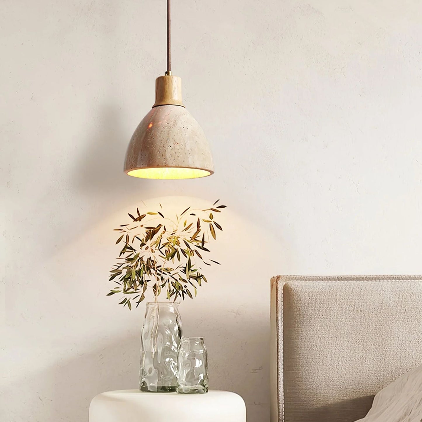Mosha Travertine Pendant Light
