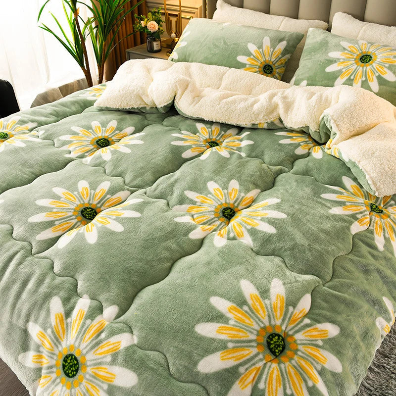 Sherpa Blanket with Quilted Core