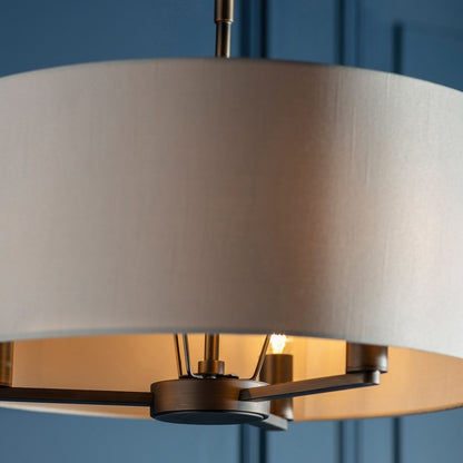 Dani Large 3 Light Pendant Light - Antique Bronze