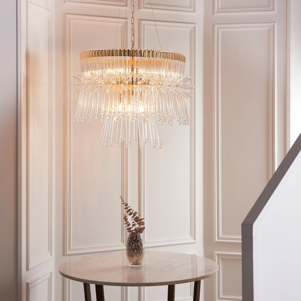 Lily 9 Pendant Light - Gold