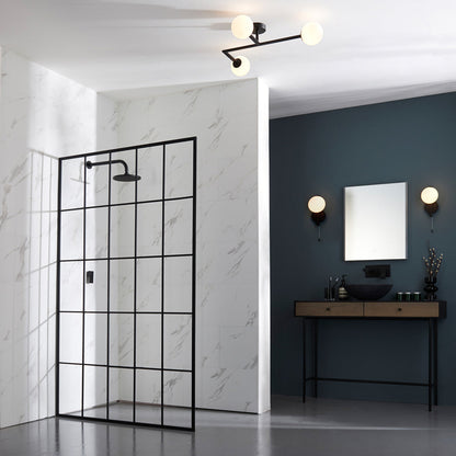 Brooklyn Bathroom 3 Ceiling Light - Black