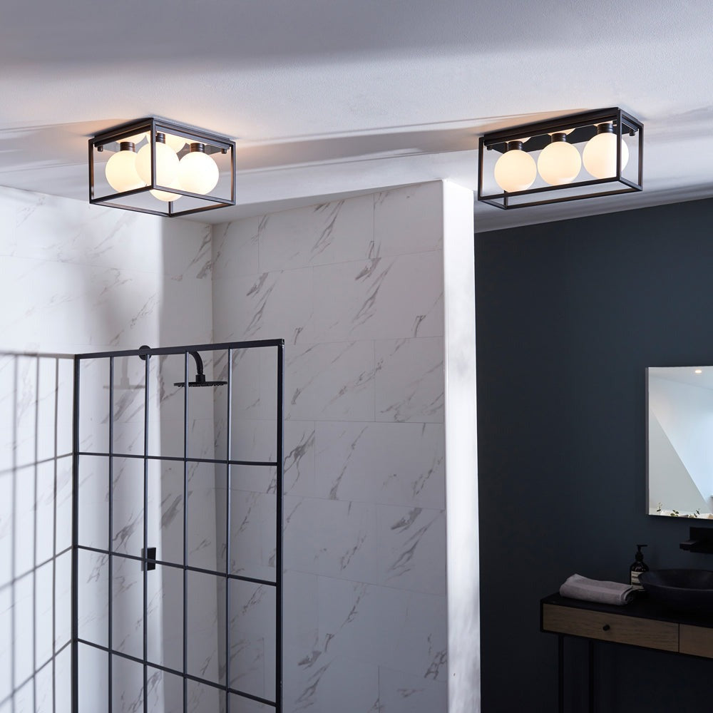 Harper Bathroom Ceiling Light - Black