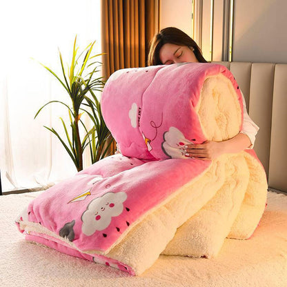 Sherpa Blanket with Quilted Core