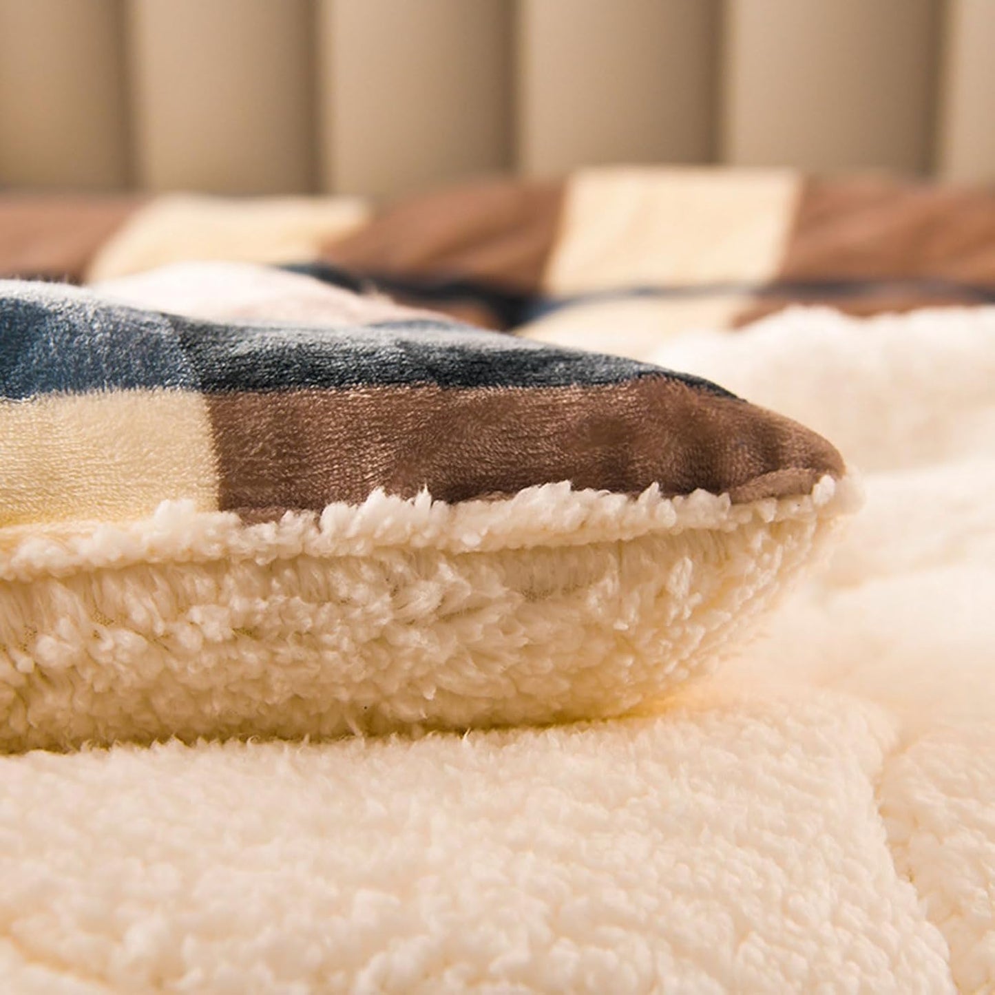 Sherpa Blanket with Quilted Core