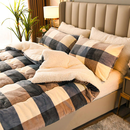 Sherpa Blanket with Quilted Core