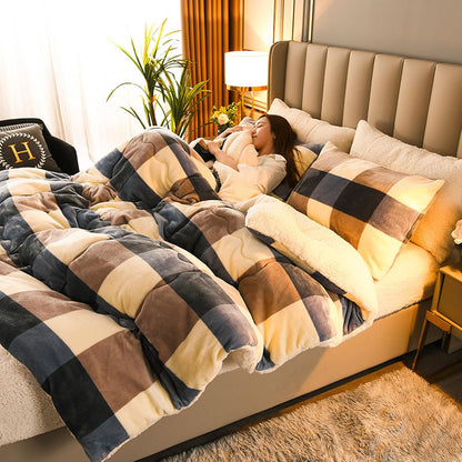 Sherpa Blanket with Quilted Core