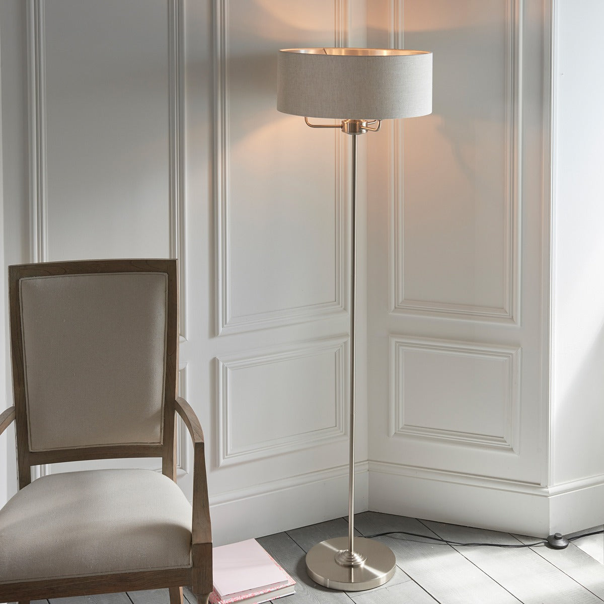 Highclere Floor Lamp - Chrome
