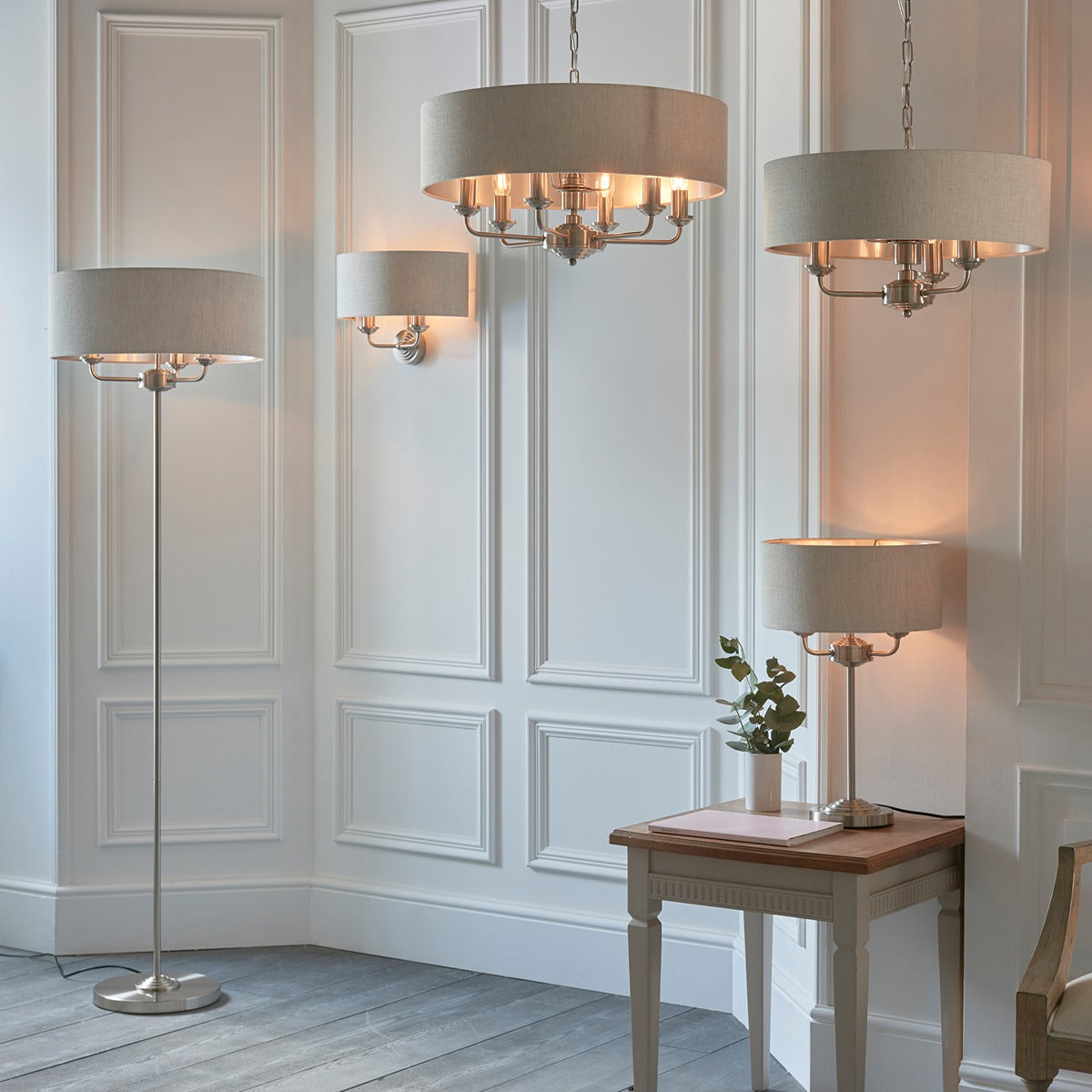 Highclere Floor Lamp - Chrome