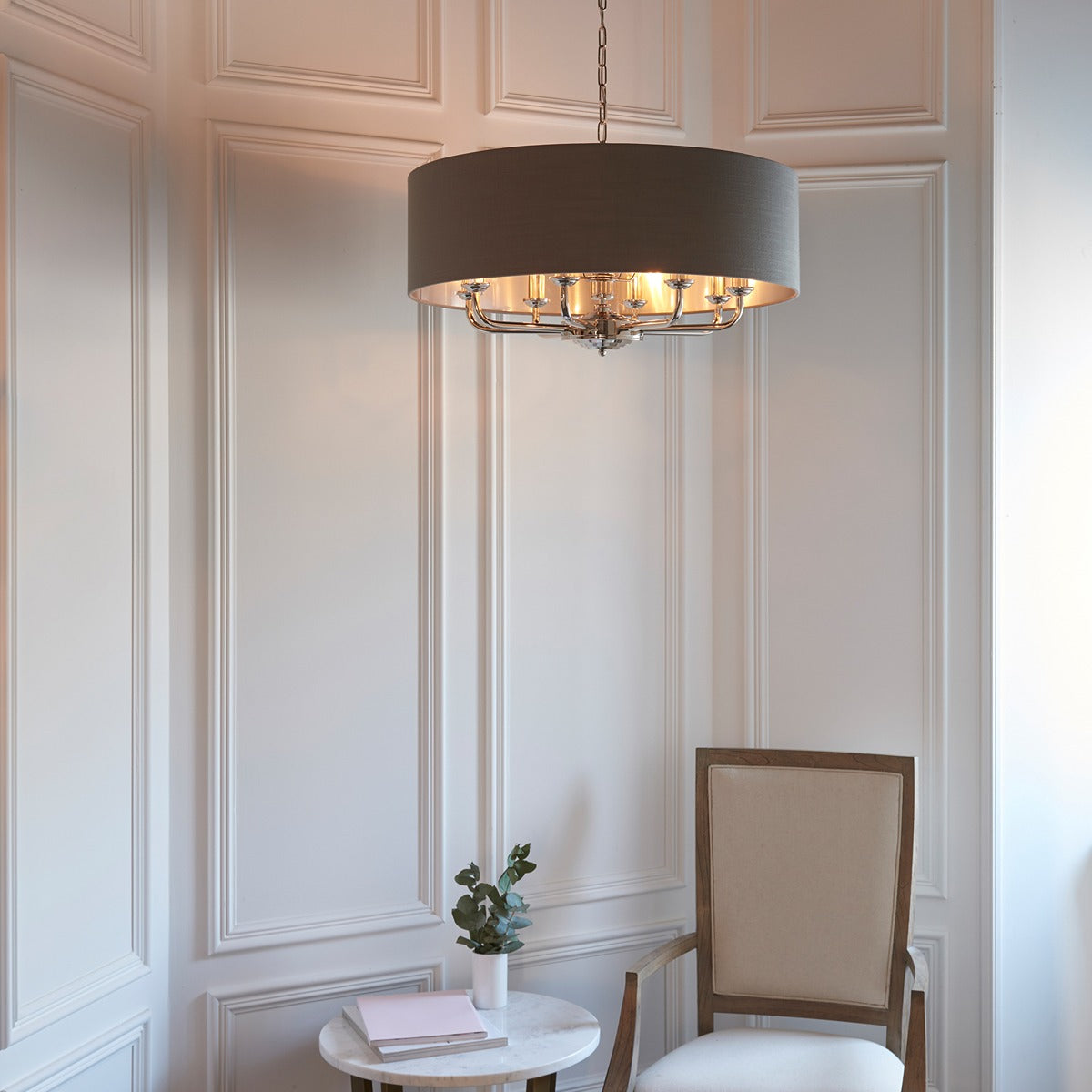 Highclere 6 Pendant - Nickel