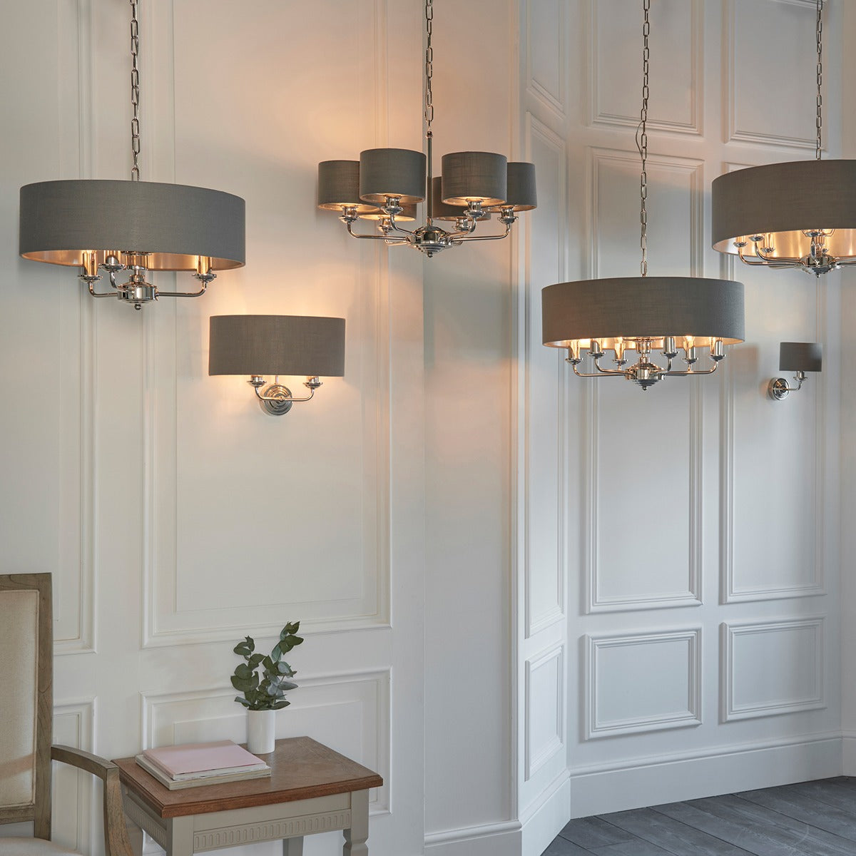 Highclere 6 Multi Pendant - Nickel