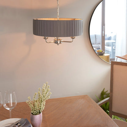 Highclere 3 Pendant Light - Nickel