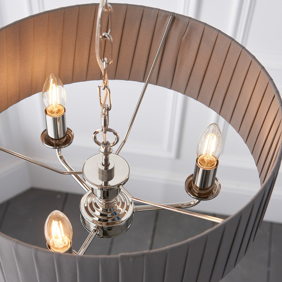 Highclere 3 Pendant Light - Nickel