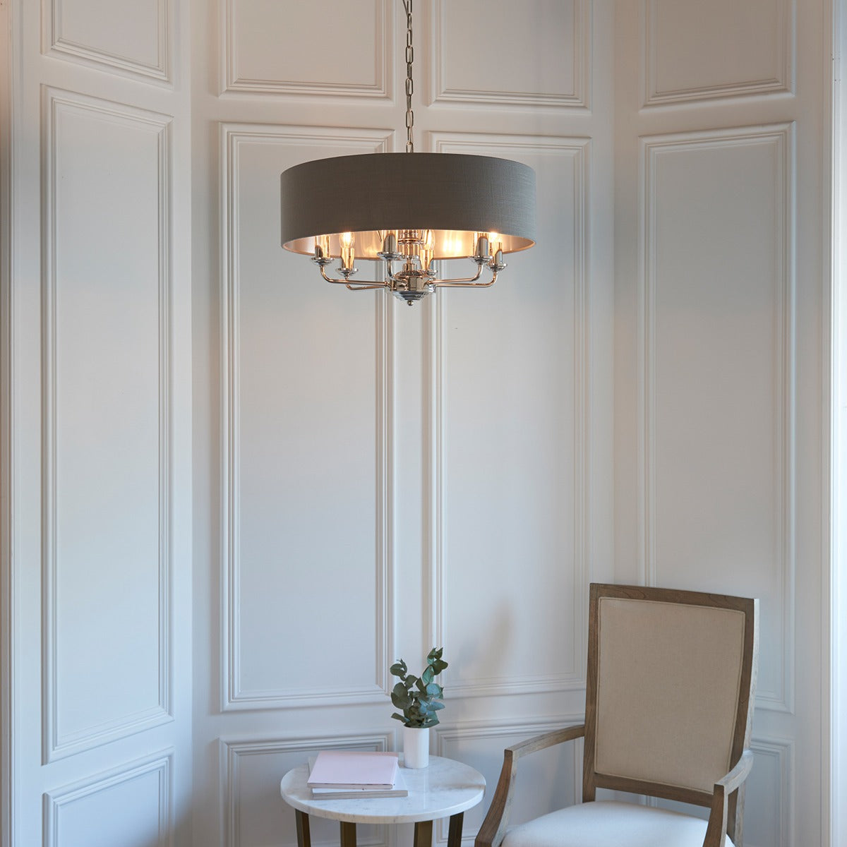 Highclere 8 Pendant Light - Nickel