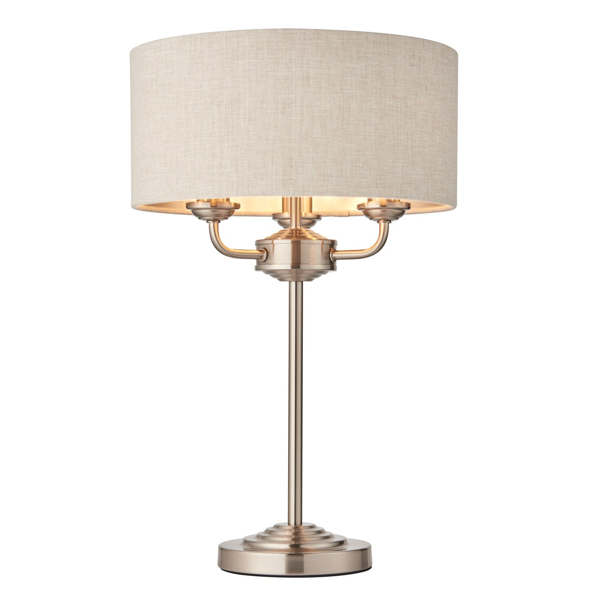 Highclere 3 Table Lamp - Chrome
