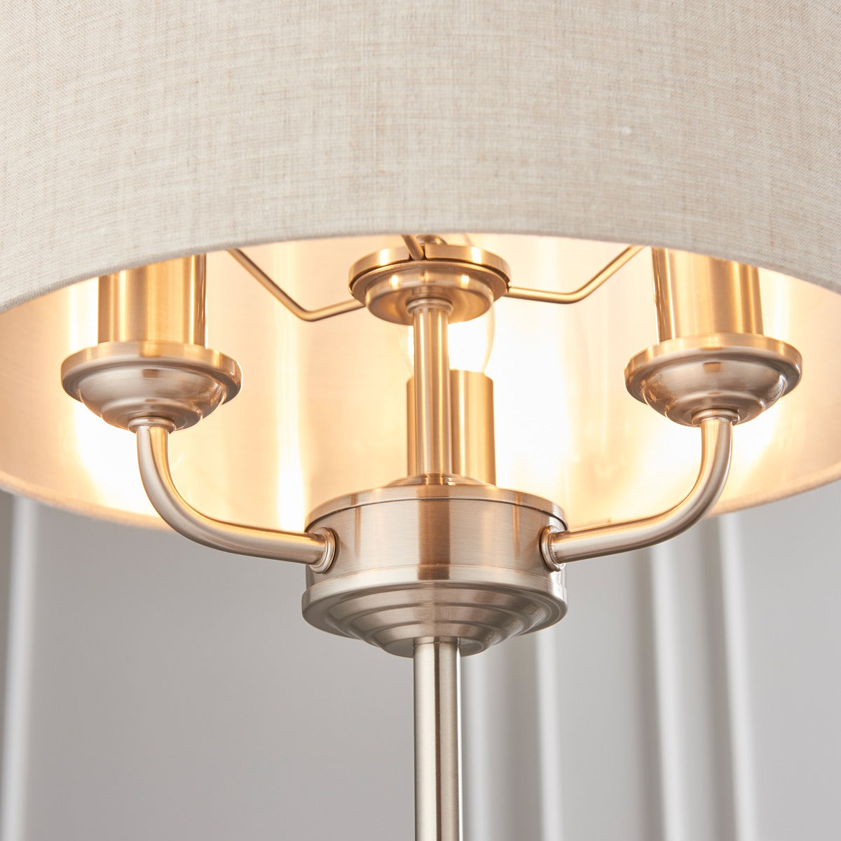 Highclere 3 Table Lamp - Chrome