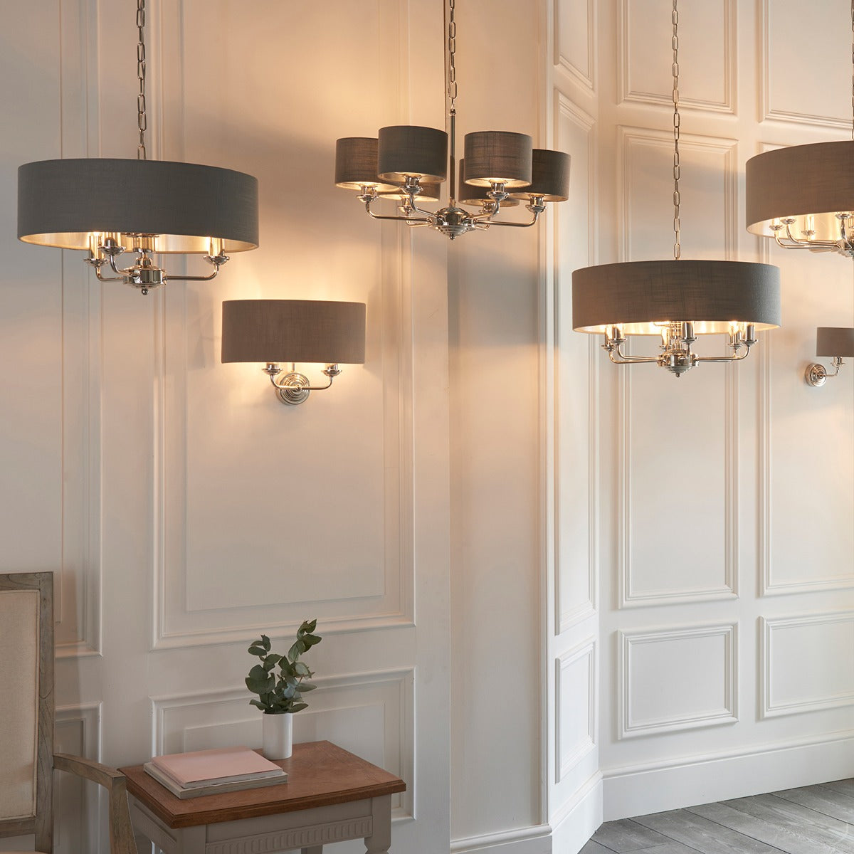 Highclere Wall Light - Nickel