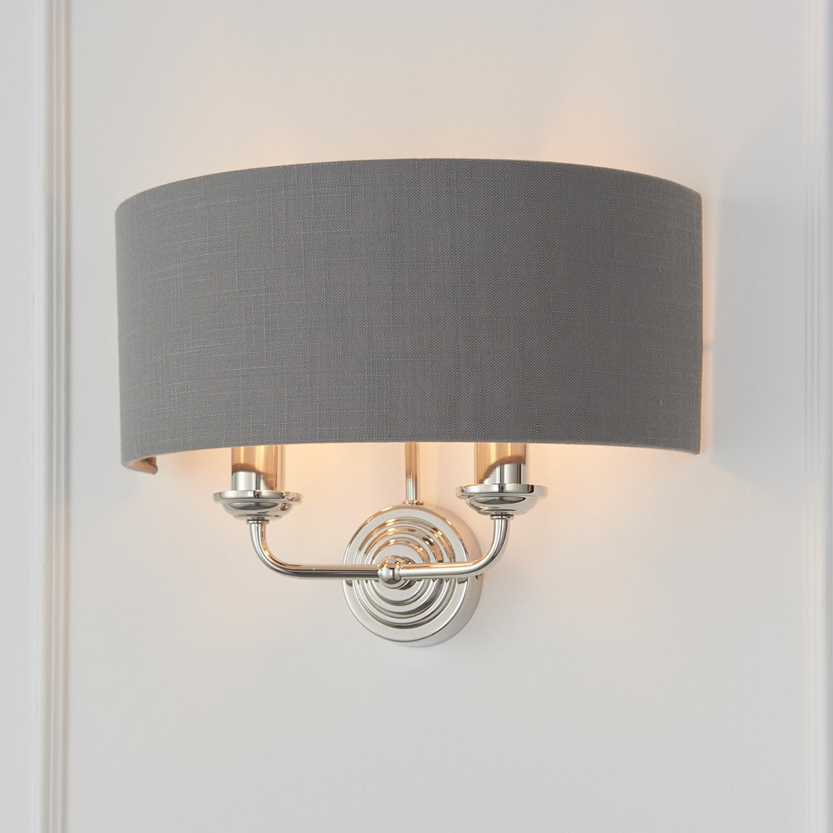 Highclere Wall Light - Nickel