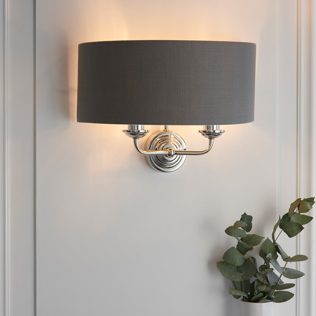 Highclere Wall Light - Nickel