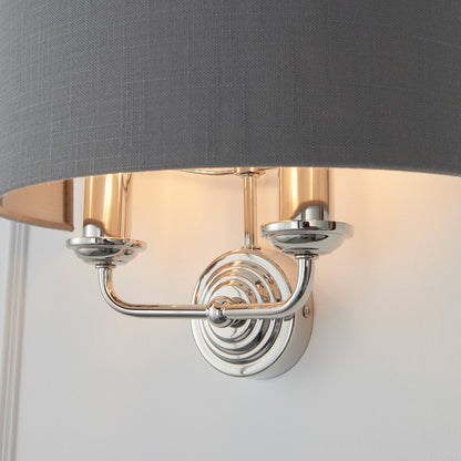 Highclere Wall Light - Nickel
